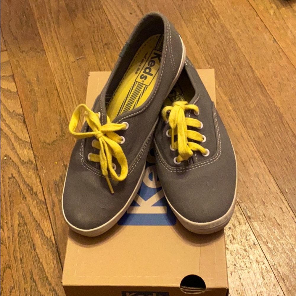 Keds Gray & Yellow Oxford
